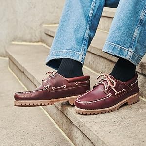 Amazon.com | Timberland Men's 3-Eye Lug Handsewn Boat Shoe