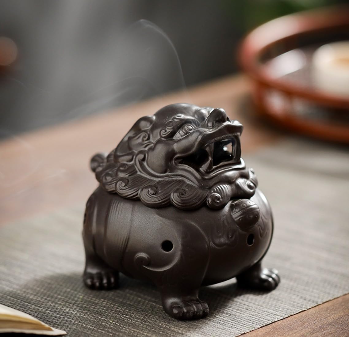 Amazon｜香炉 仏壇用 神獣狻猊 仏壇用香炉 香炉皿 渦巻き線香 獅子香炉