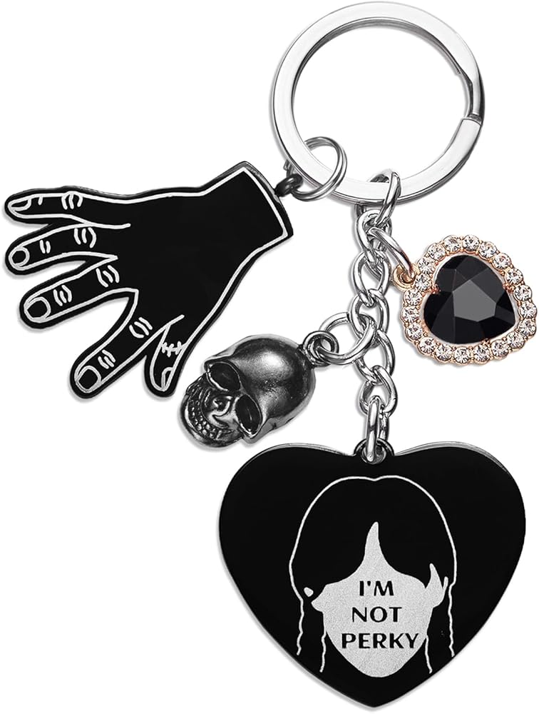 Melix Home Gothic Keychain Gifts for BFF Daughter Teen Girls Heart
