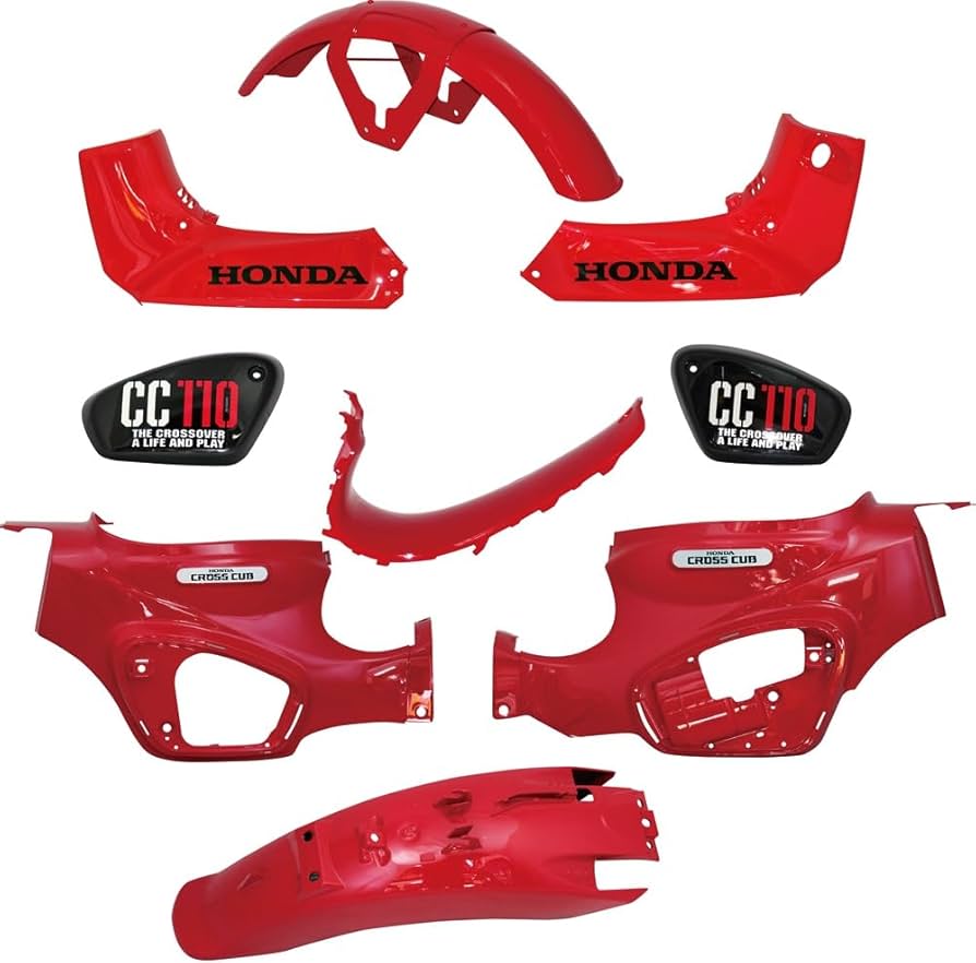 Amazon | HONDA ホンダ CC110 JA60 クロスカブ用 外装9点セット レッド