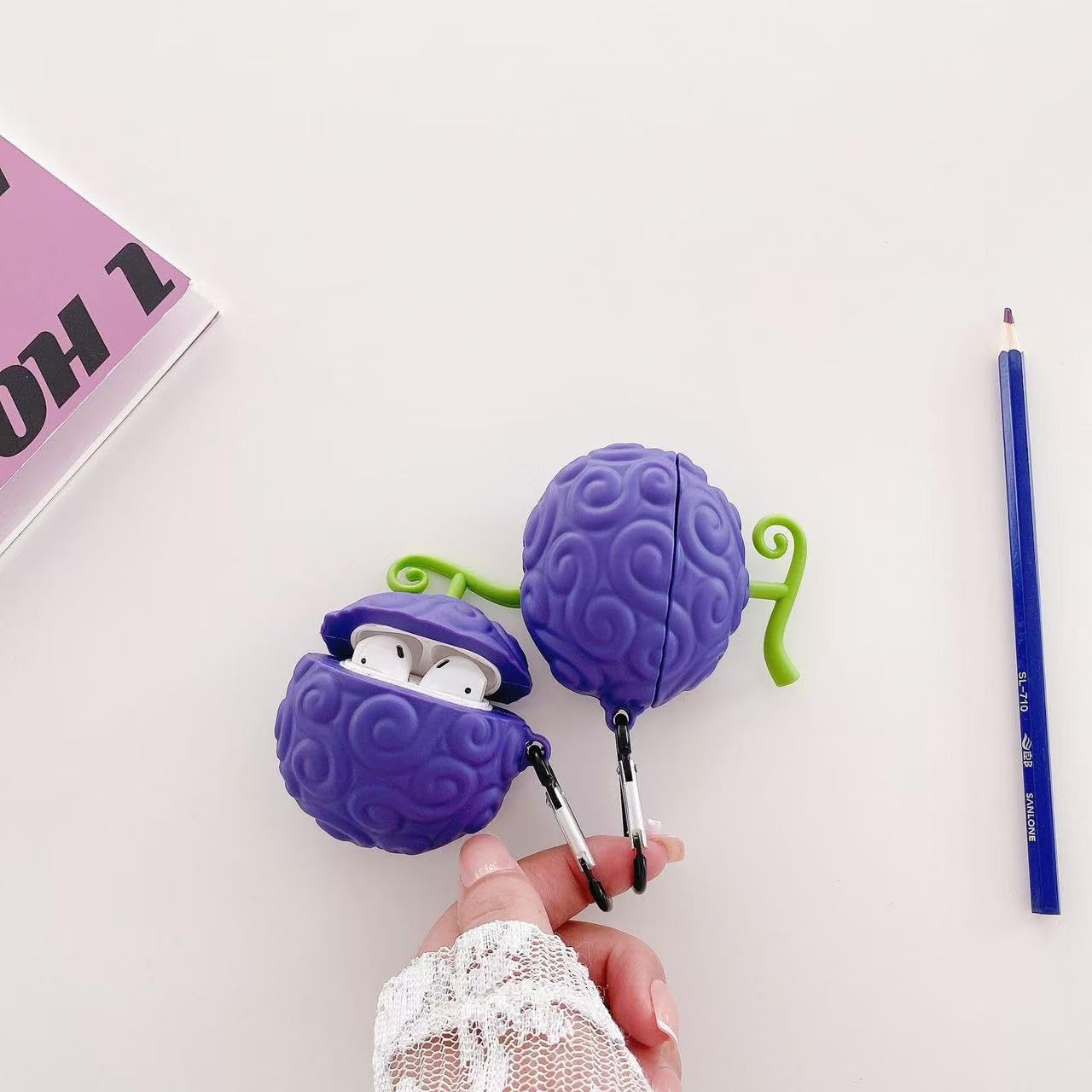 Amazon.co.jp: ワンピース 悪魔の実 AirPodsケース 対応 ゴムゴムの実