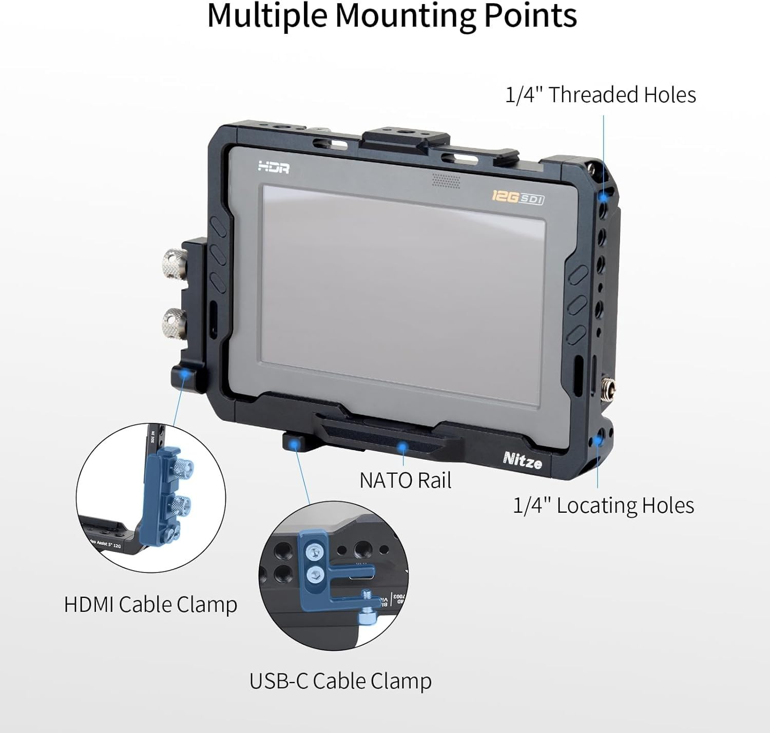 Amazon | Blackmagic Video Assist 5インチ 12G / 3G用モニターケージ
