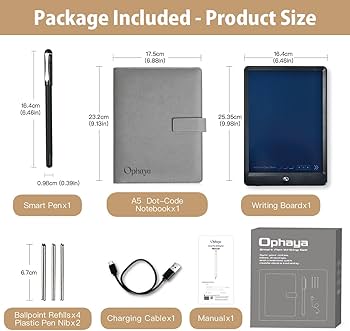 Amazon.com: Ophaya Digital Smart Pen Smart Notebook and Board
