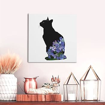 原画#3967 黒猫 星空 ベネチア 水彩画 ドローイング インテリア 絵画