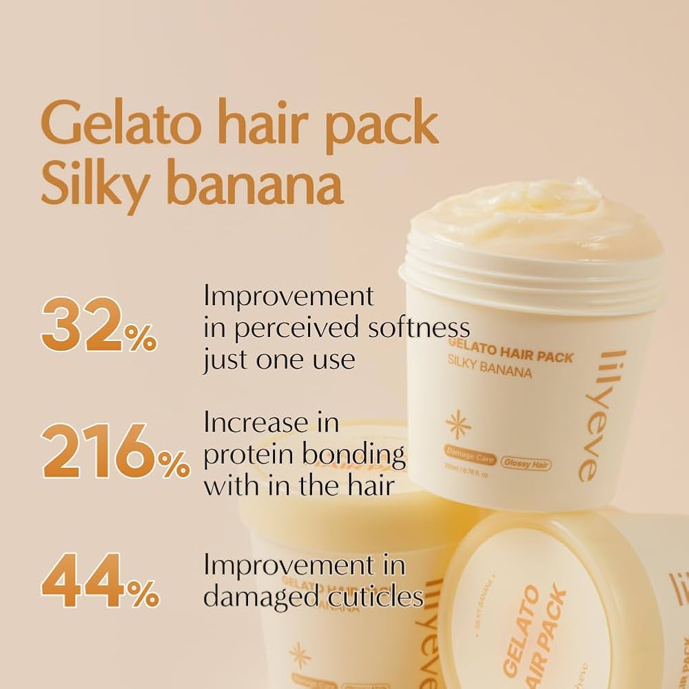 Amazon.com: lilyeve REPAIRTURN Gelato Hair Pack, Milk, Egg