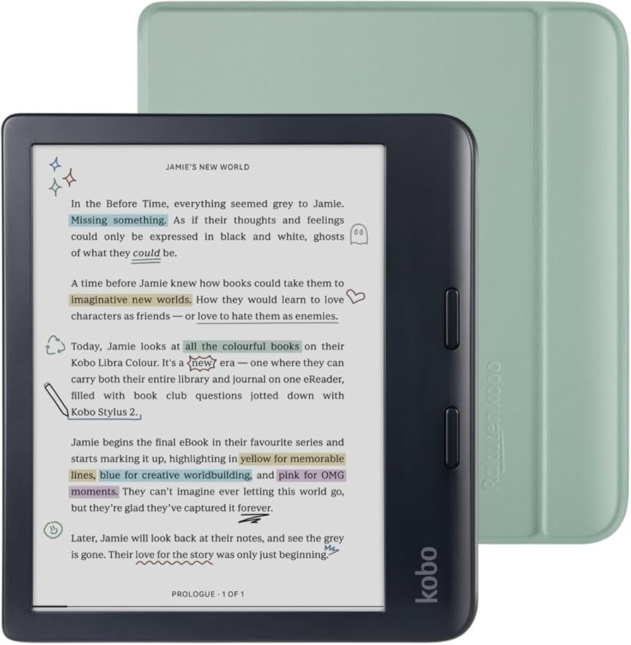 Amazon.com: Kobo Libra Colour Black eReader with Case Bundle