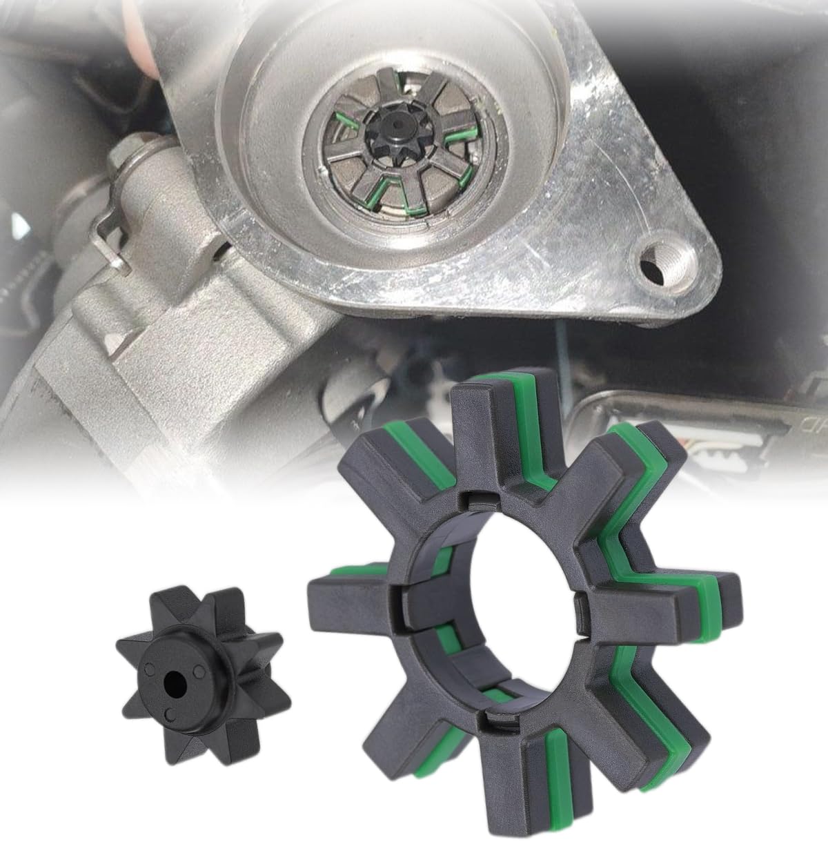 Gztoyu 2 Sets Damper Electronic Power Steering Motor Shaft & Gear