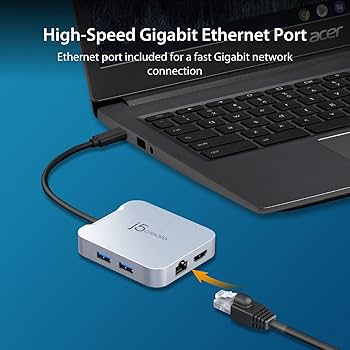 Amazon.com: j5create USB C Hub - 4K 60Hz HDMI, 100W PD, 2 x USB-A