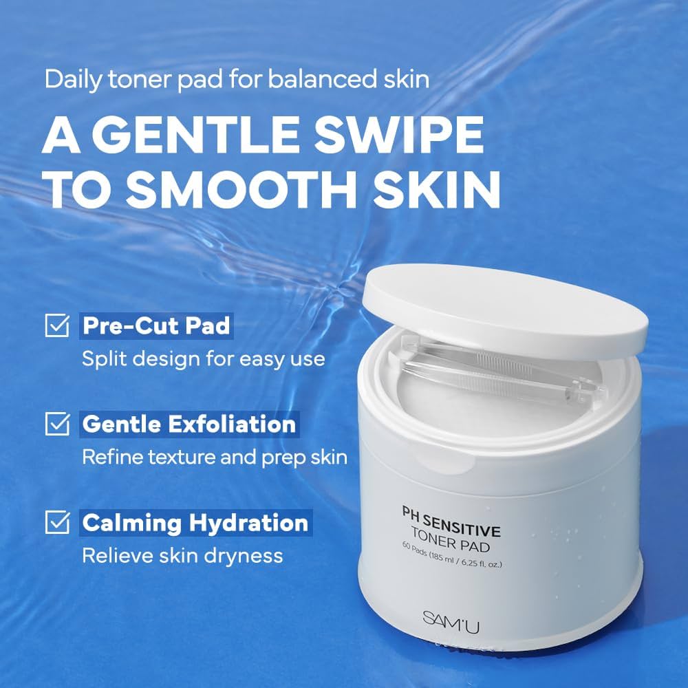 Amazon.com: SAM'U PH Sensitive Toner Pad – Splitable Dual-Textured