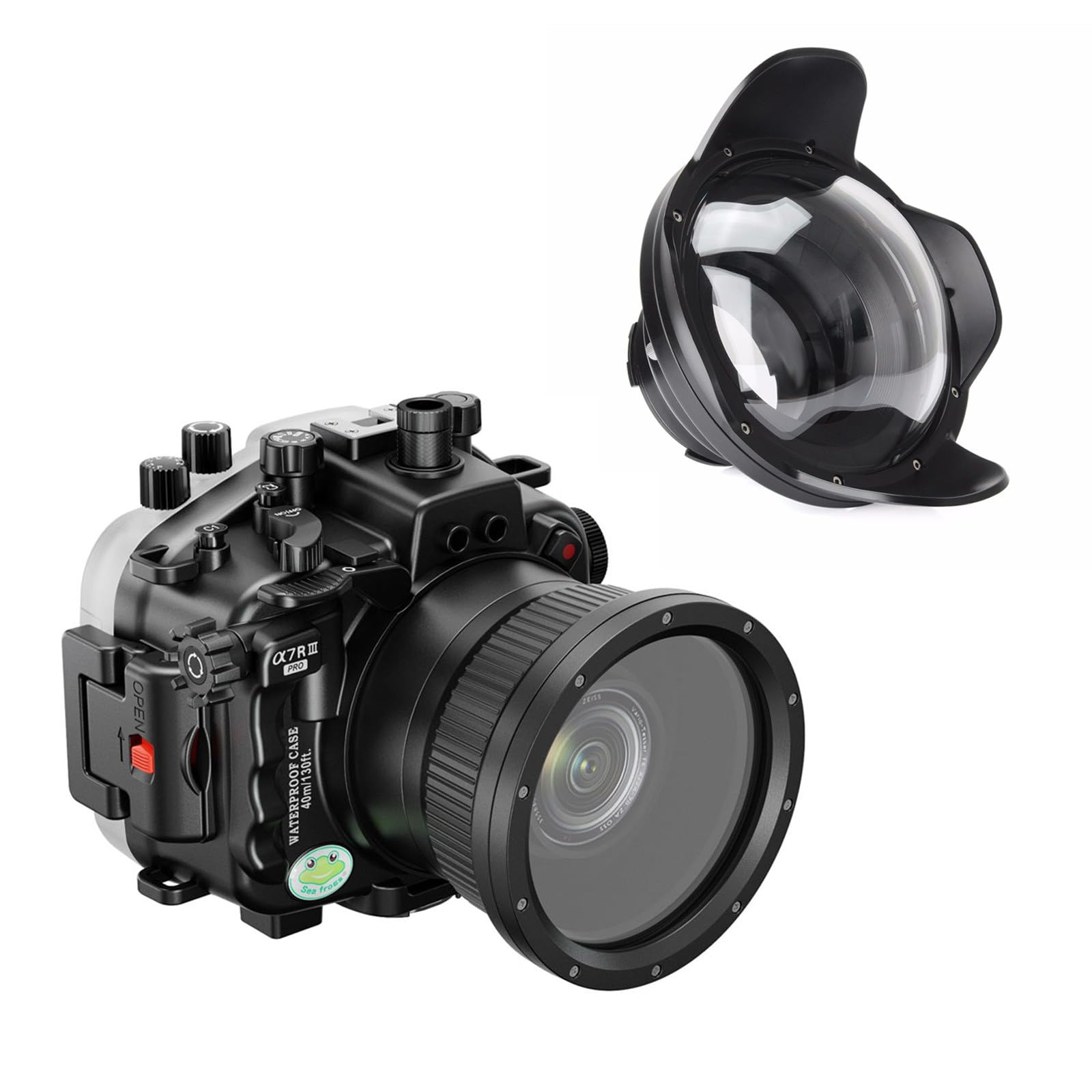 Amazon | Sea frogs ブラック ソニーA7III A7RIII水中ハウジング 40m