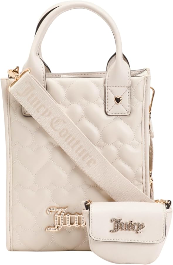 Juicy Couture Women's Heart Tote Crossbody Bag Set with Gift Box