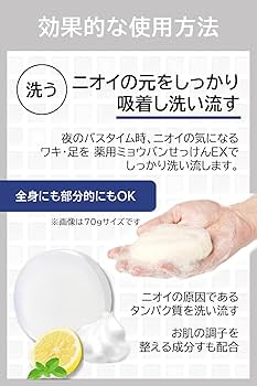 Amazon | わきが対策 脇の匂い 足の匂い 薬用ミョウバンせっけんEX（1