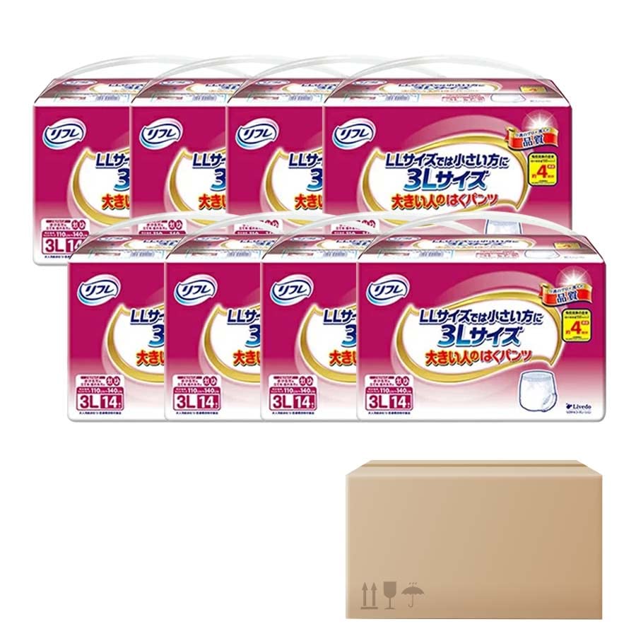 Amazon | 無地ダンボール リフレ 大きい人のはくパンツ 3Lサイズ 14枚