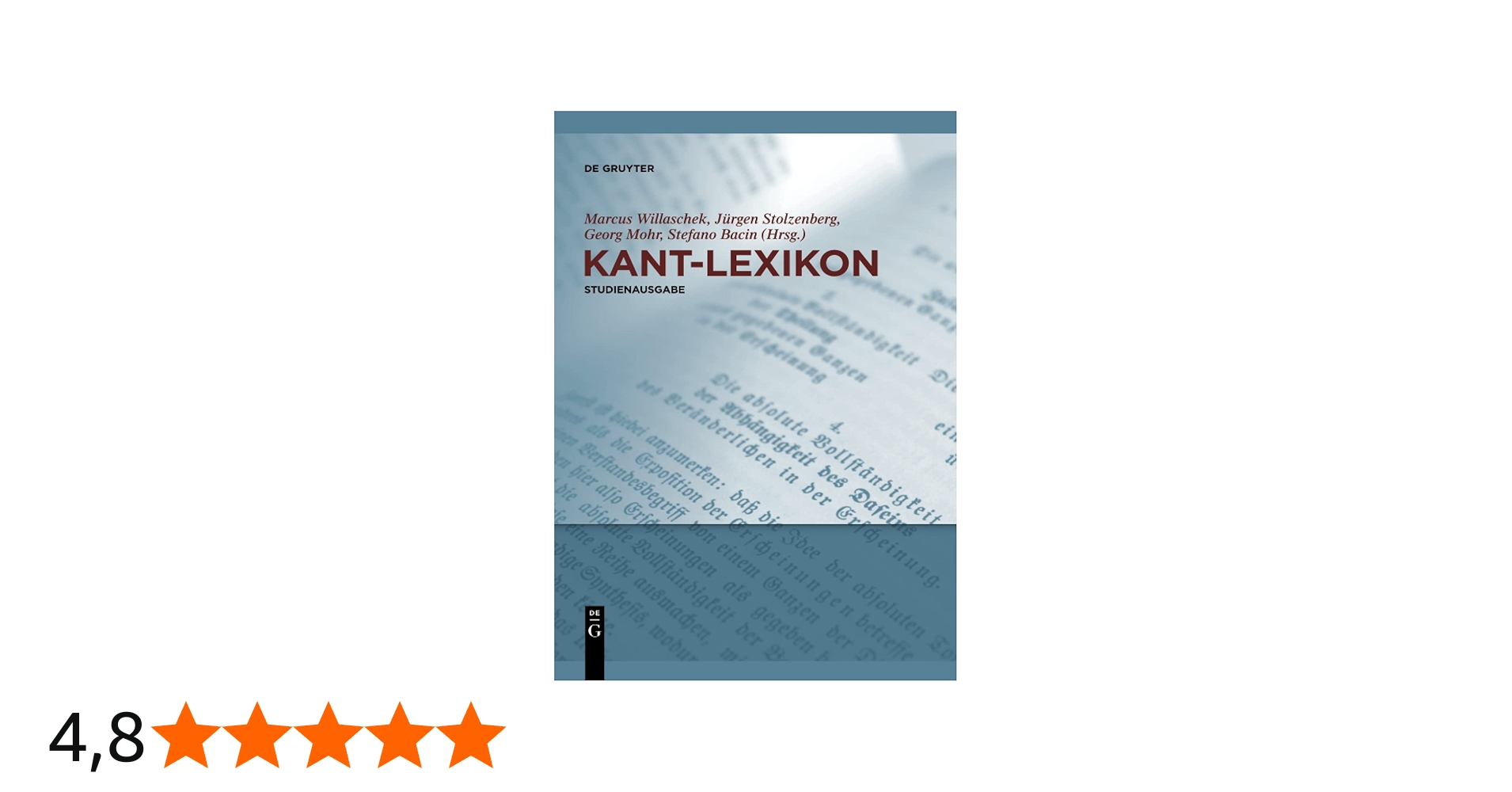 Kant-Lexikon: Studienausgabe : Willaschek, Marcus, Stolzenberg