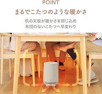 Amazon | アピックス 360°セラミックヒーター どこでもこたつ リモコン