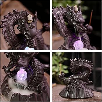 Amazon｜お香立て 香炉 逆流香炉 龍 線香立て 倒流香 お香たて 渦巻き