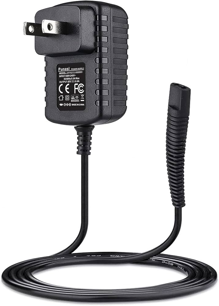 Amazon.co.jp: Braunシェーバー用の6V 0.6A電源コード Punasi ブラウン
