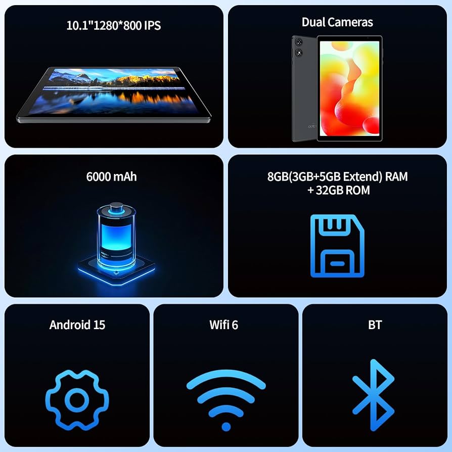 Amazon.com : VASOUN Android 15 Tablet 10.1