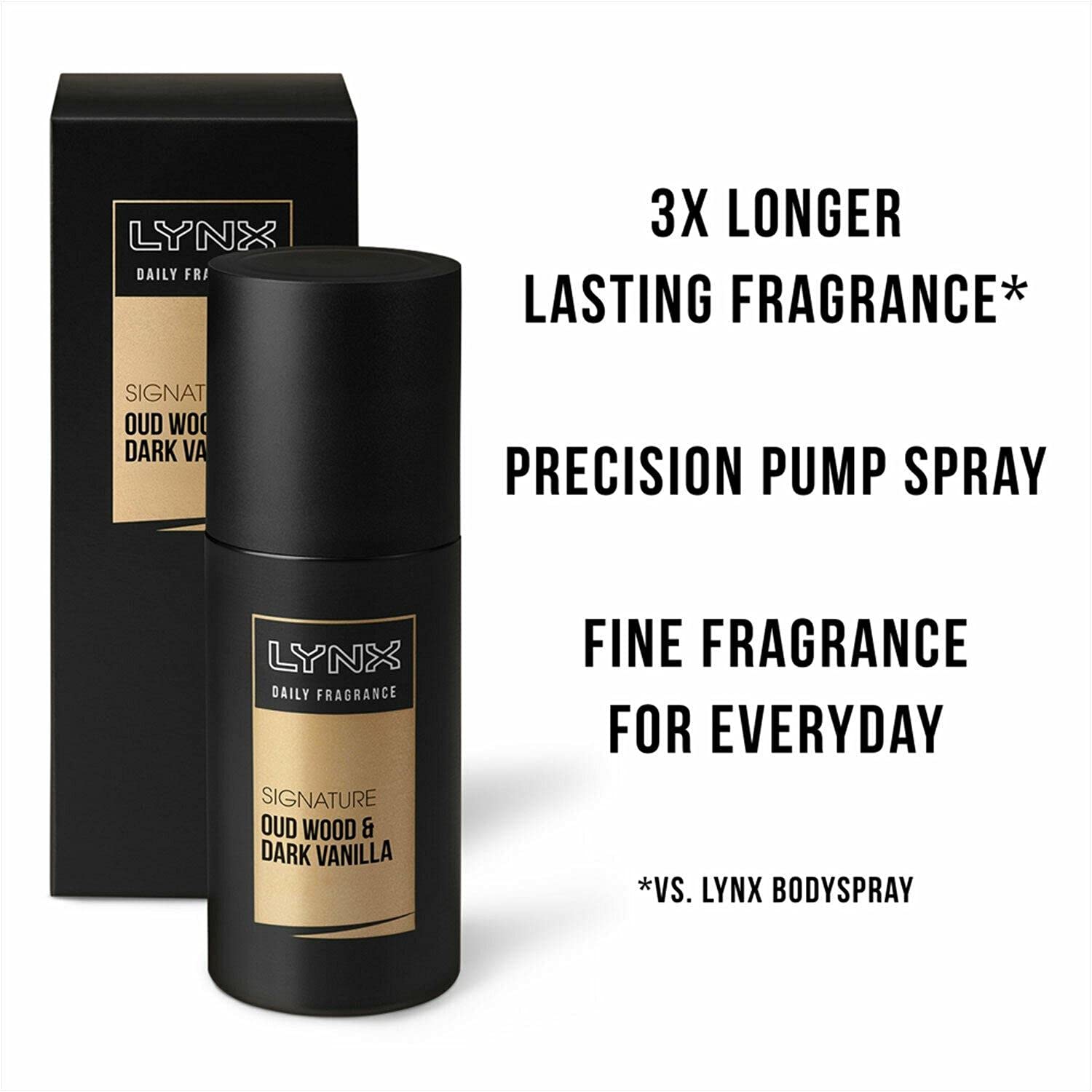 Lynx Signature Oud Wood & Dark Vanilla Daily Fragrance Spray for