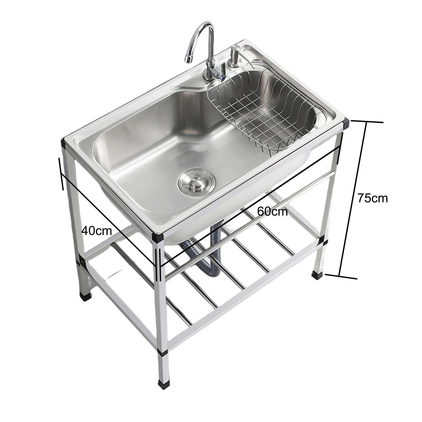 Amazon.co.jp: シンク上水切りラック シンク 置き台 シンク 外置き