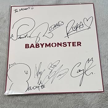 Amazon.co.jp: BABYMONSTER 全員 サイン : おもちゃ