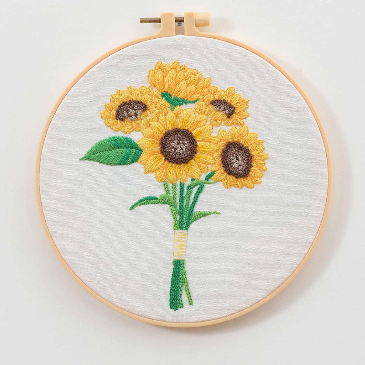 Amazon | N.LANSHAN プリント刺繍キット ひまわりブーケ刺繍スターター