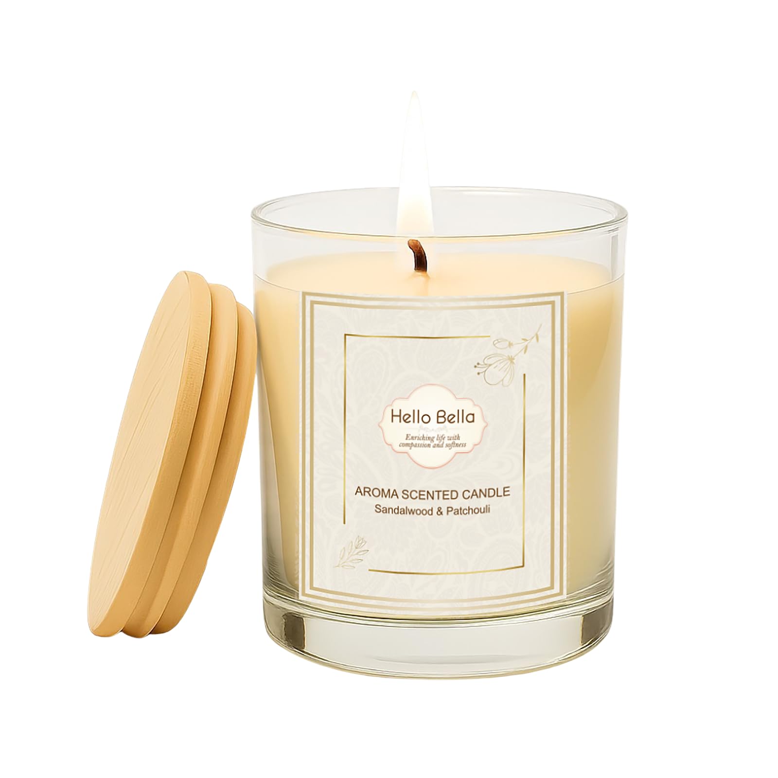 Amazon.co.jp: Hello Bella アロマキャンドル サンダルウッド