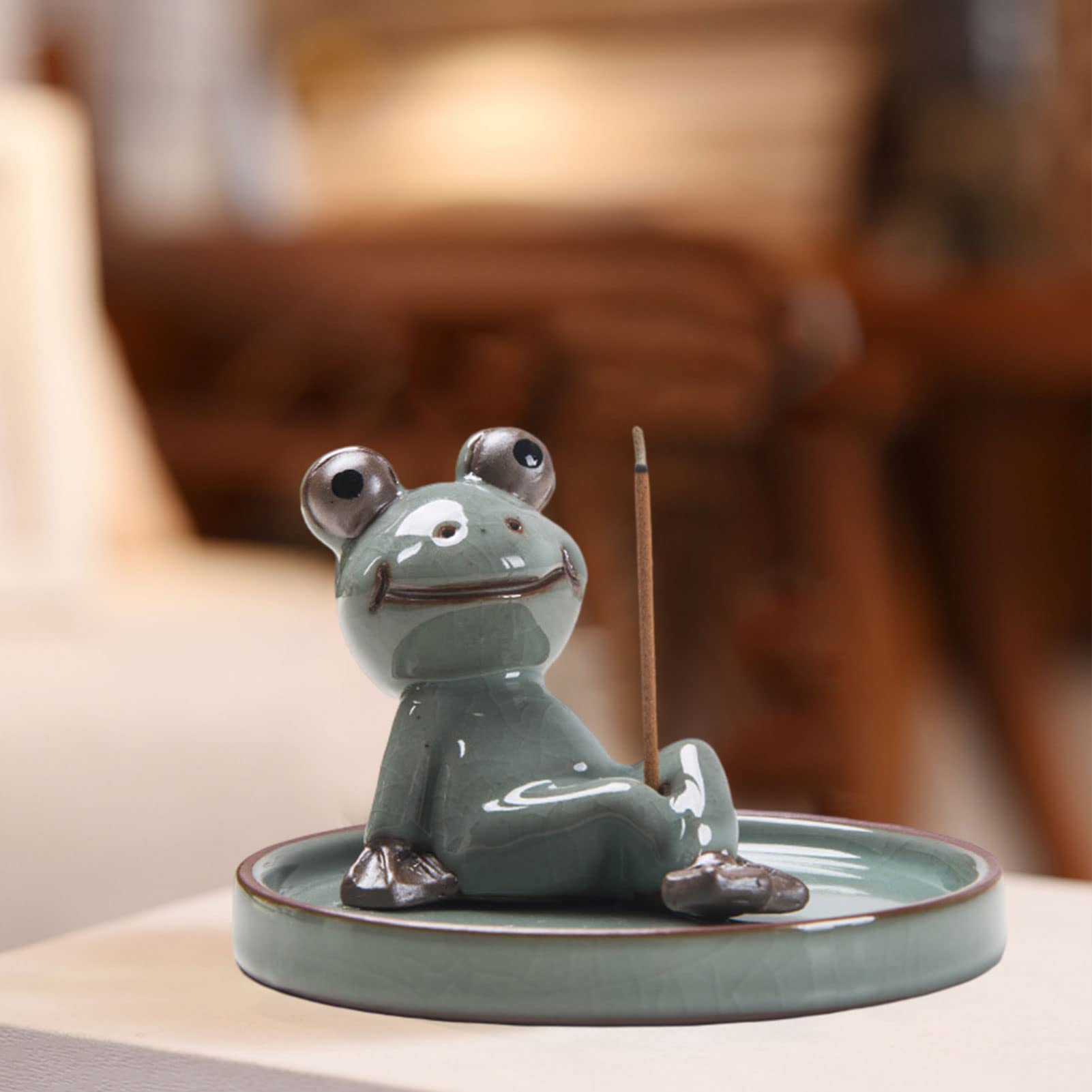 Amazon｜お香立 カエル お線香立 蛙 香立 陶器 お香置き 線香立て 香皿