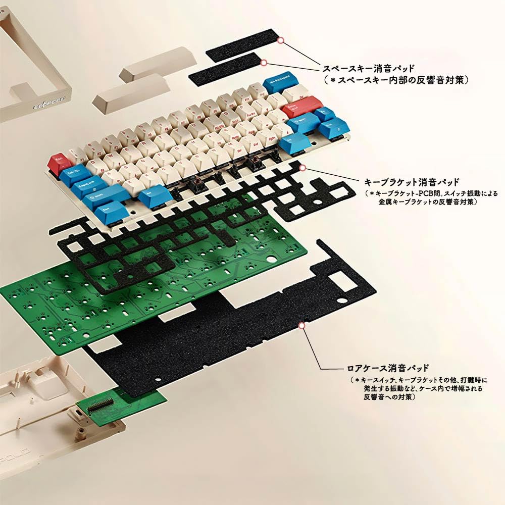Amazon.com: Leopold FC630MBT Coral/Blue 60% Bluetooth Mechanical