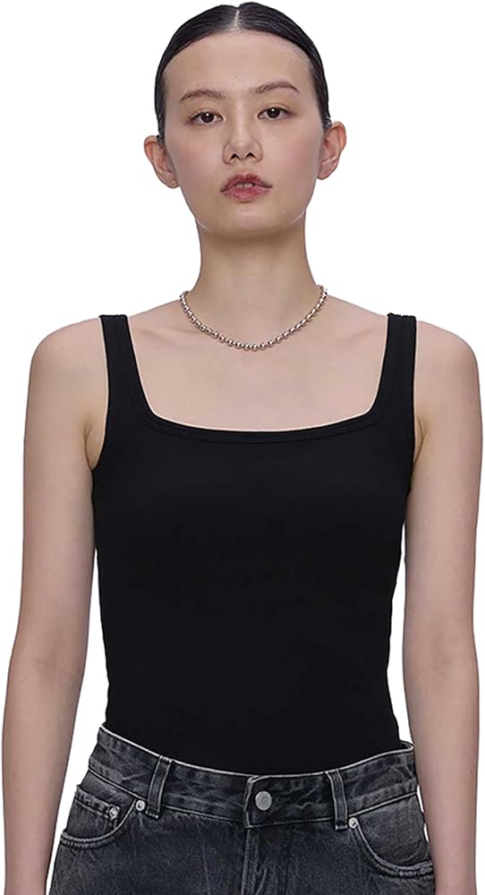 Amazon | OUR WACOAL(アワワコール) カップ付きコットンリブタンク