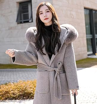 Amazon | [Msymay] ウールコート レディース ファー付きコート ロング