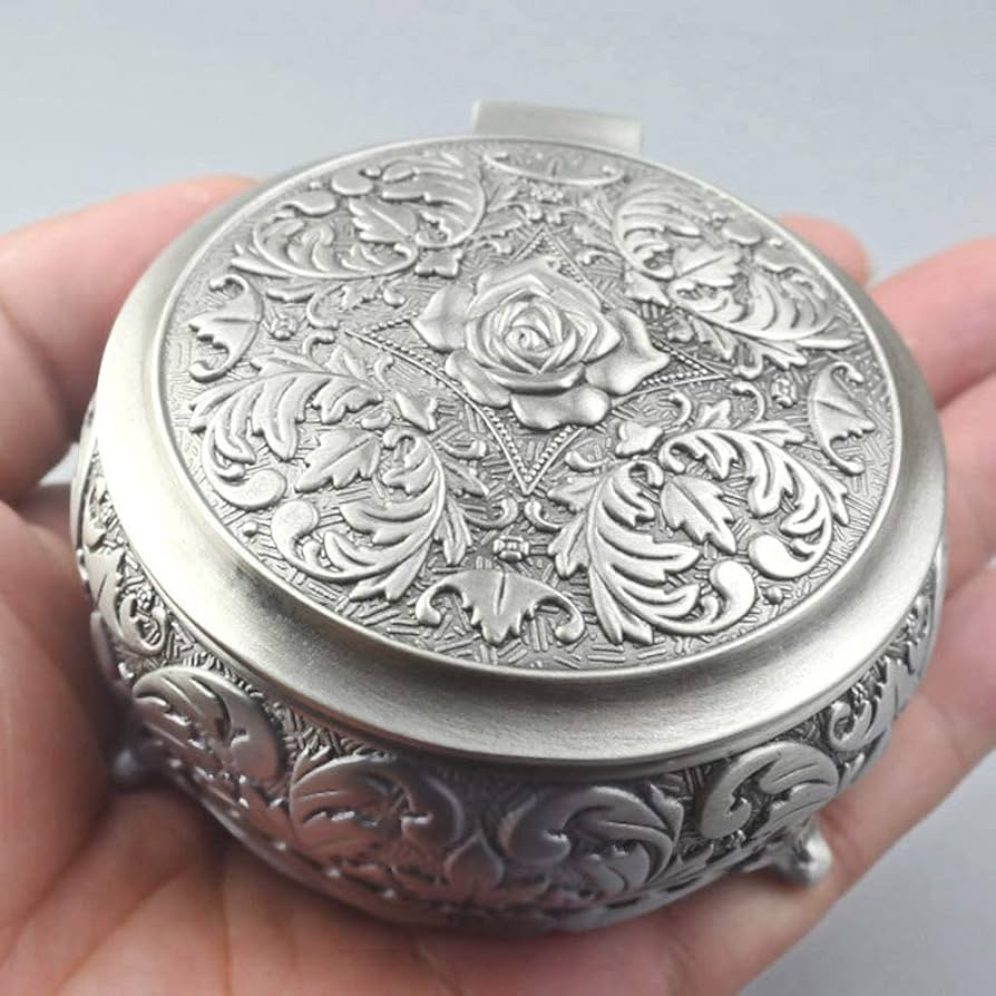 Amazon.com: ROSIKING Round Emboss Alloy Metal Music Box Wind Up