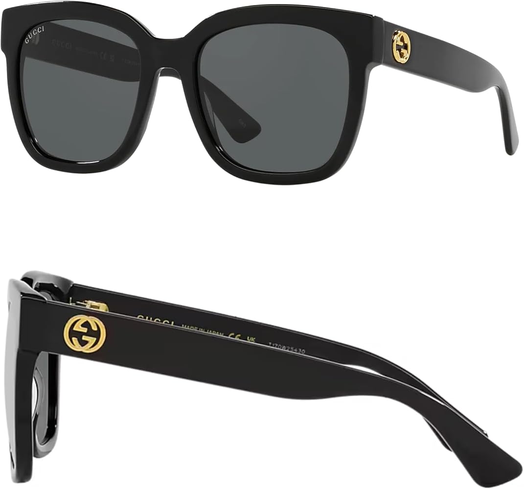 Amazon.com: Gucci GG0034SN GG Interlocking Logo Square-Shaped Non