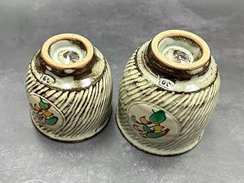 Amazon | 重要無形文化財 人間国宝島岡達三 象嵌赤絵夫婦湯呑 共箱