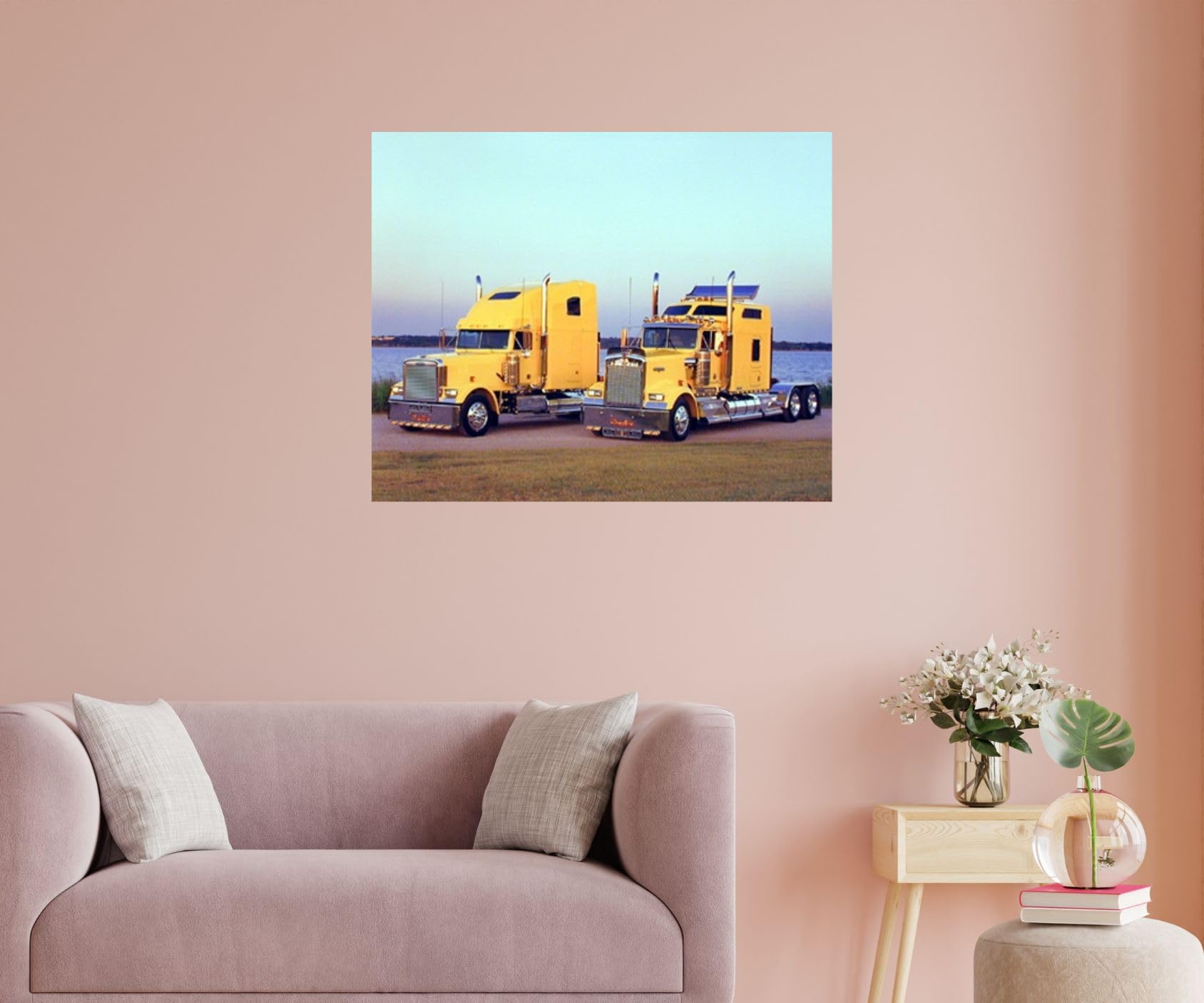 Amazon.com: Impact Posters Gallery Yellow Kenworth Big Rig