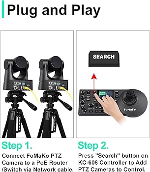 Amazon.co.jp: 【FMK20SDI Pro 2台 ＋ KC608 Pro】 FoMaKo PTZカメラ