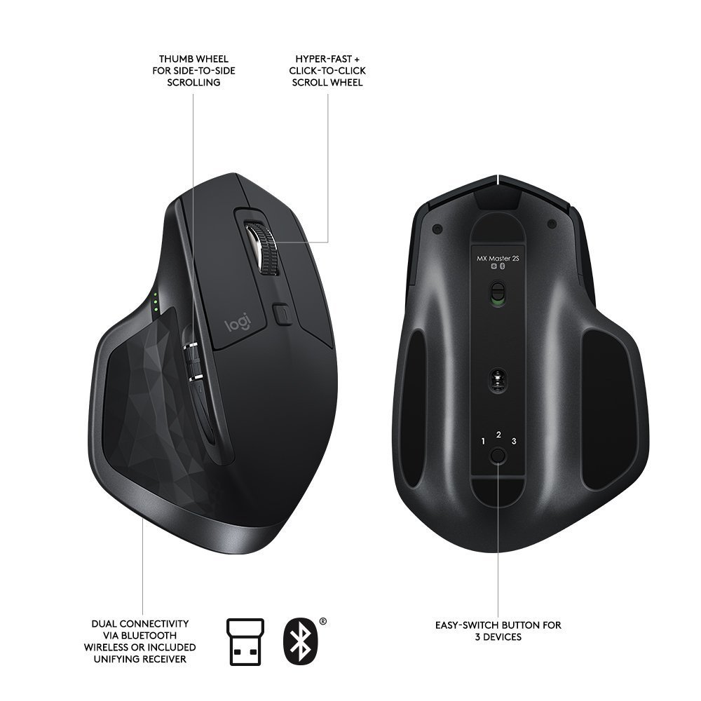Amazon.co.jp: Logitech MX Master 2S ワイヤレスマウス フロークロス