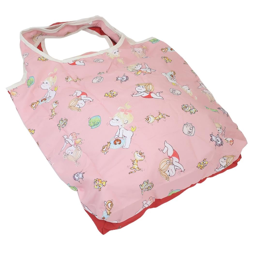 Amazon.co.jp: 水森亜土 エコバッグ ネコ レッド x ピンク : ファッション