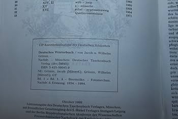Deutsches Woerterbuch (33 volume set): Jacob Grimm, Wilhelm Grimm