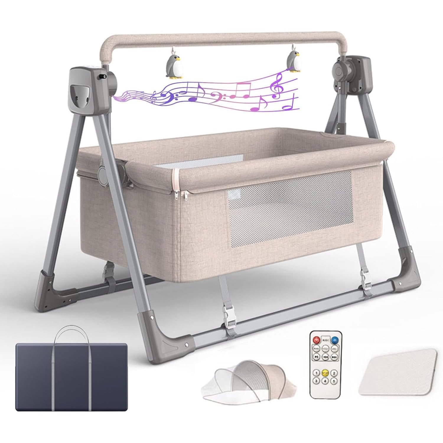 Amazon.co.jp: Lukaedy ベビーベッド 赤ちゃんのゆりかご ハイロー