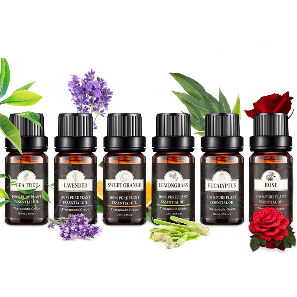 Amazon.co.jp: Poven アロマオイル 6種セット エッセンシャルオイル