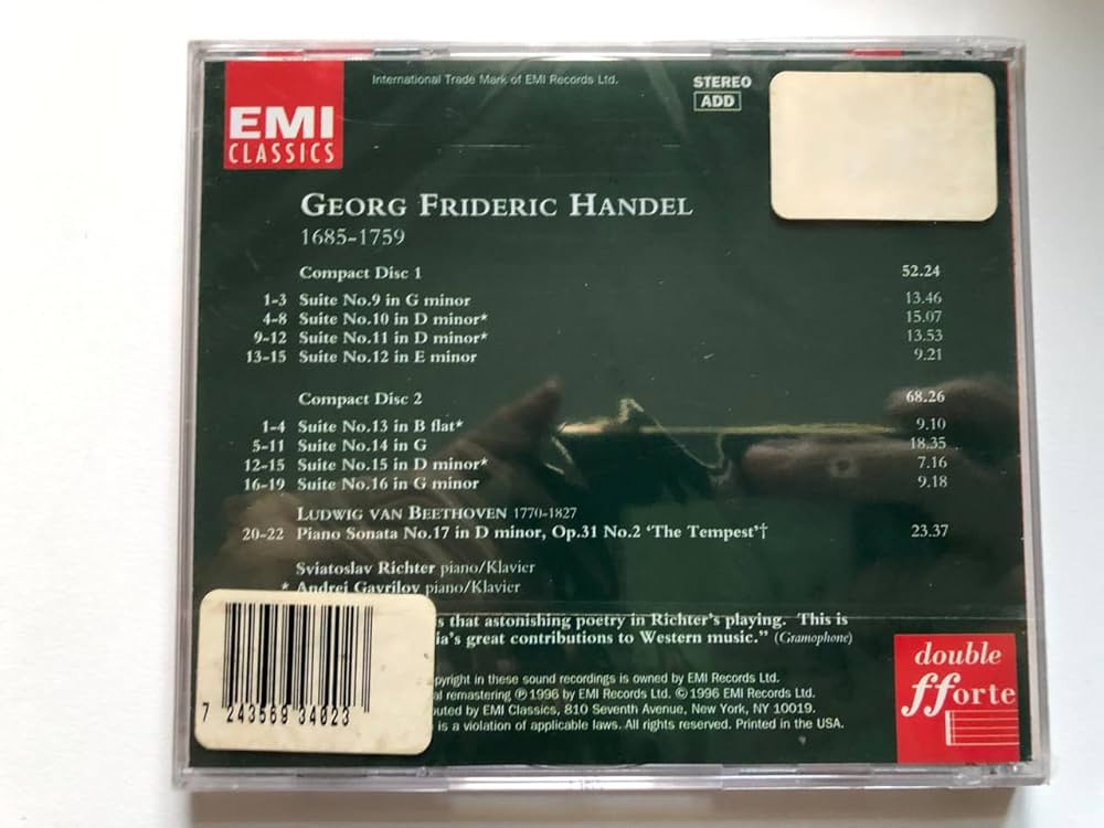 Handel / Beethoven / Richter / Gavrilov - Keyboard Suite 9-16