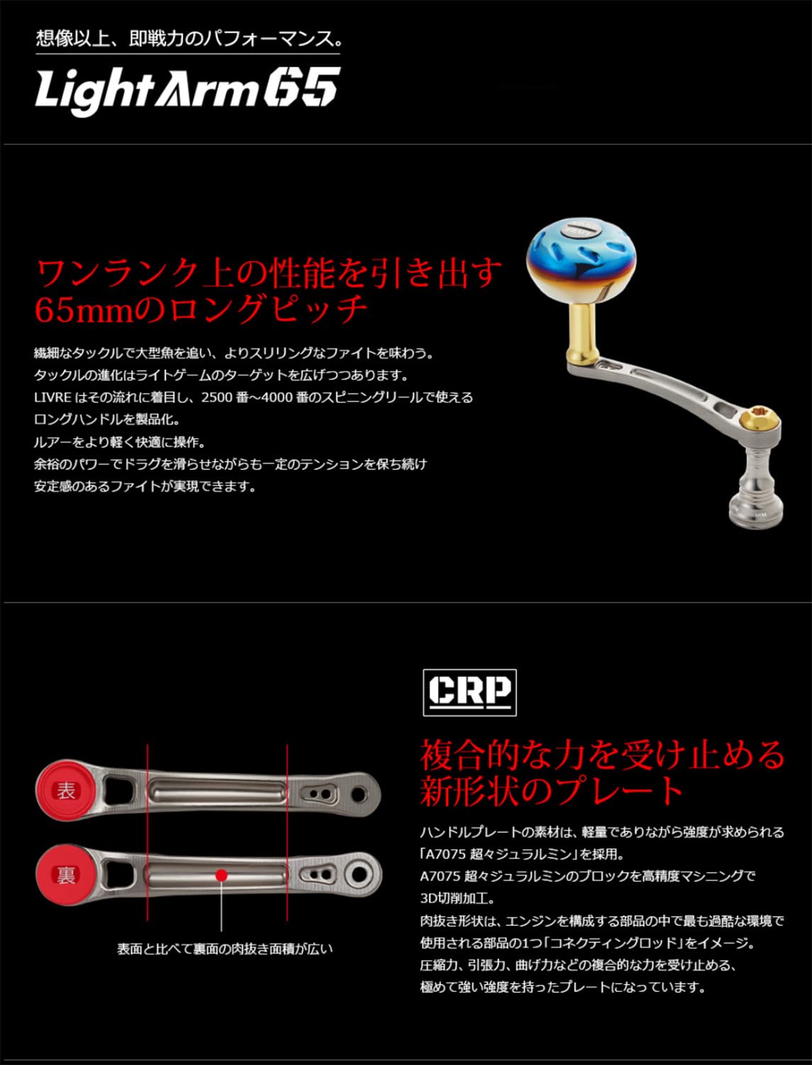 Amazon | リブレ(LIVRE) 11714 ライトアーム 65 (LightArm 65) B