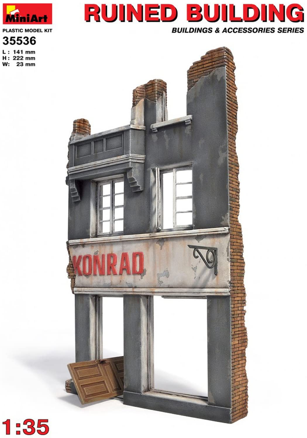 Amazon | ミニアート 1/35 廃墟のビル ジオラマアクセサリー MA35536
