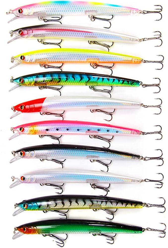 Amazon | Nuguri ルアーセット ミノー 13.5cm 15g 10色セット シーバス