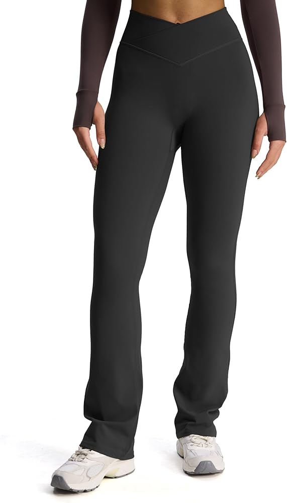 Aoxjox Flare Leggings for Women Trinity Tummy Control High Waisted