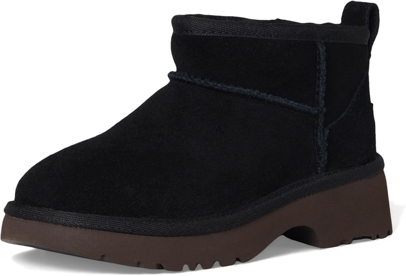 Amazon.com | UGG Kids K Classic Ultra Mini New Heights Boot, Black