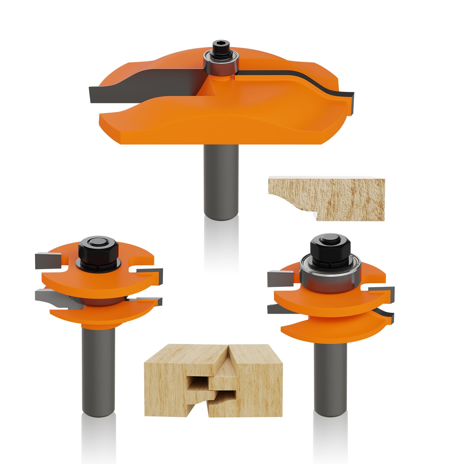 Amazon.co.jp: Kuzuru 3本入ほぞ切りり横溝ビット T型ルータービット