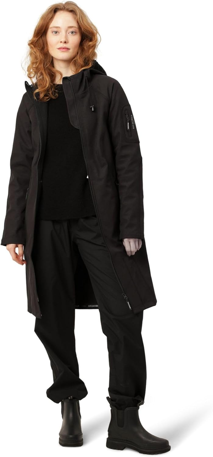 ILSE JACOBSEN ブラックレインコート38 ILSE JACOBSEN ブラックレイン