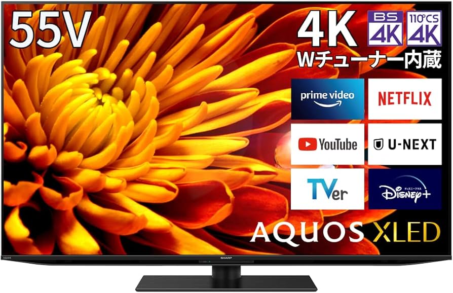 Amazon | シャープ 55V型 4K テレビ AQUOS XLED 4T-C55EP1 mini LED